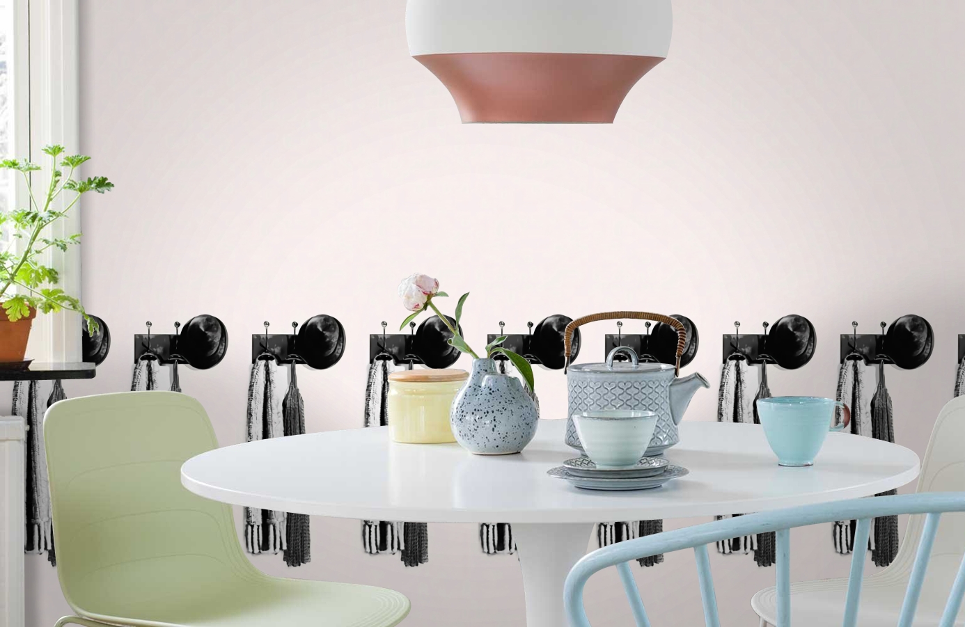 Обои DM227-2 фото в интерьере кухни