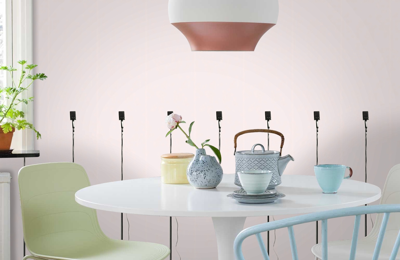 Обои DM228-1 фото в интерьере кухни