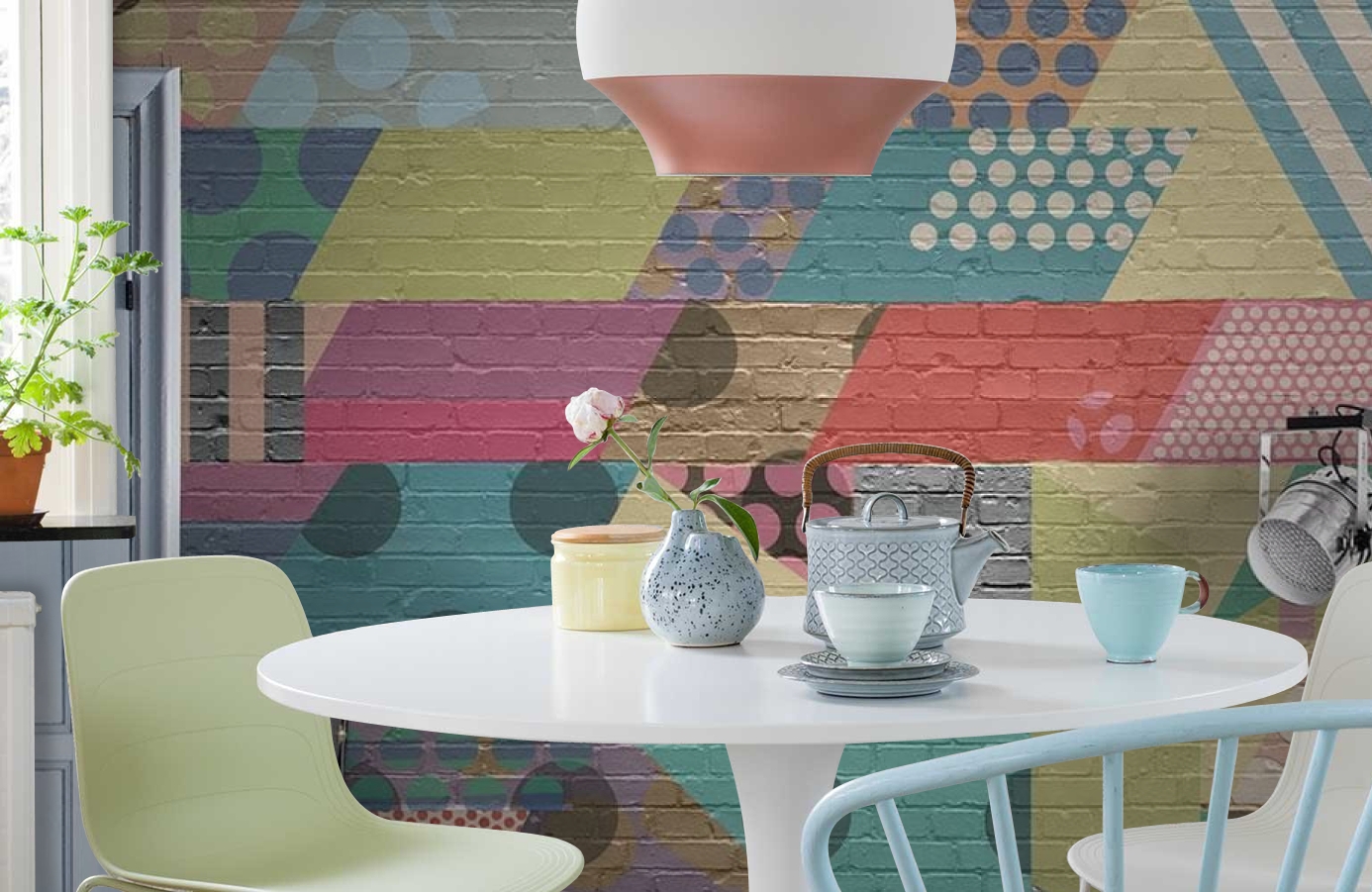 Обои P202802-0 фото в интерьере кухни