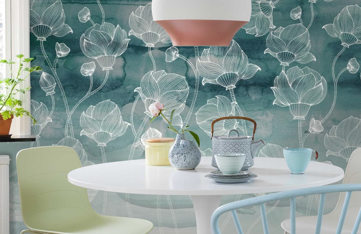 Обои P260201-10 фото в интерьере кухни