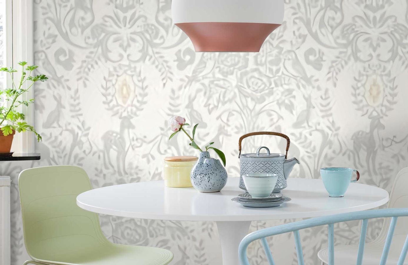 Обои JS3311 фото в интерьере кухни Обои JS3311 фото в интерьере кухни