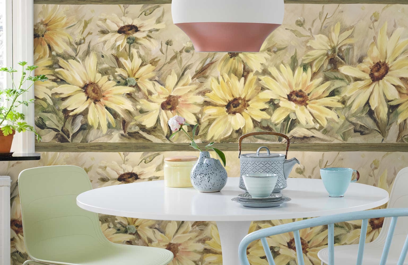 Обои CBB2231 фото в интерьере кухни