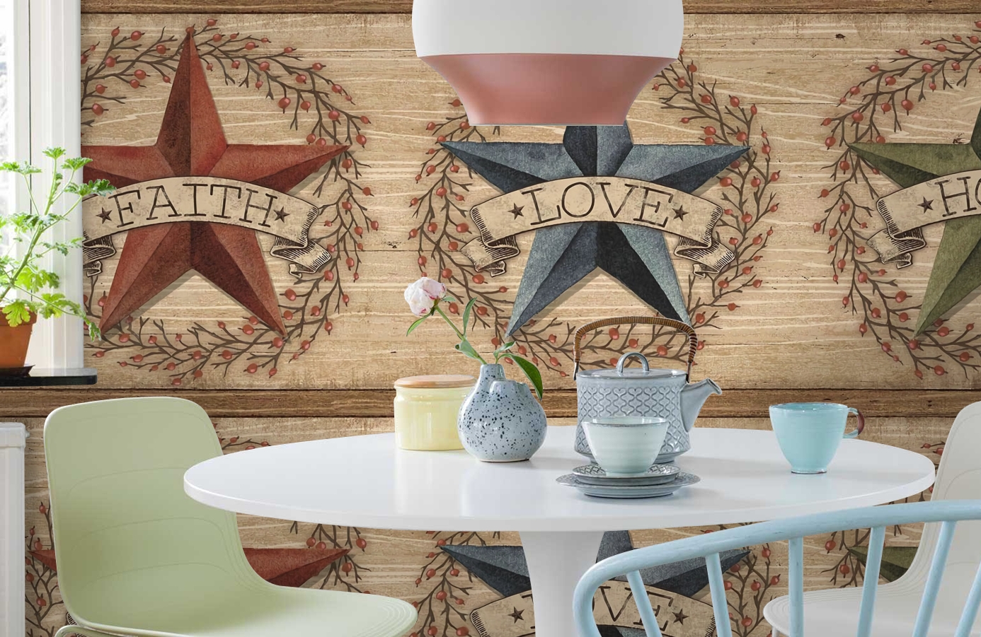 Обои CBB2251 фото в интерьере кухни