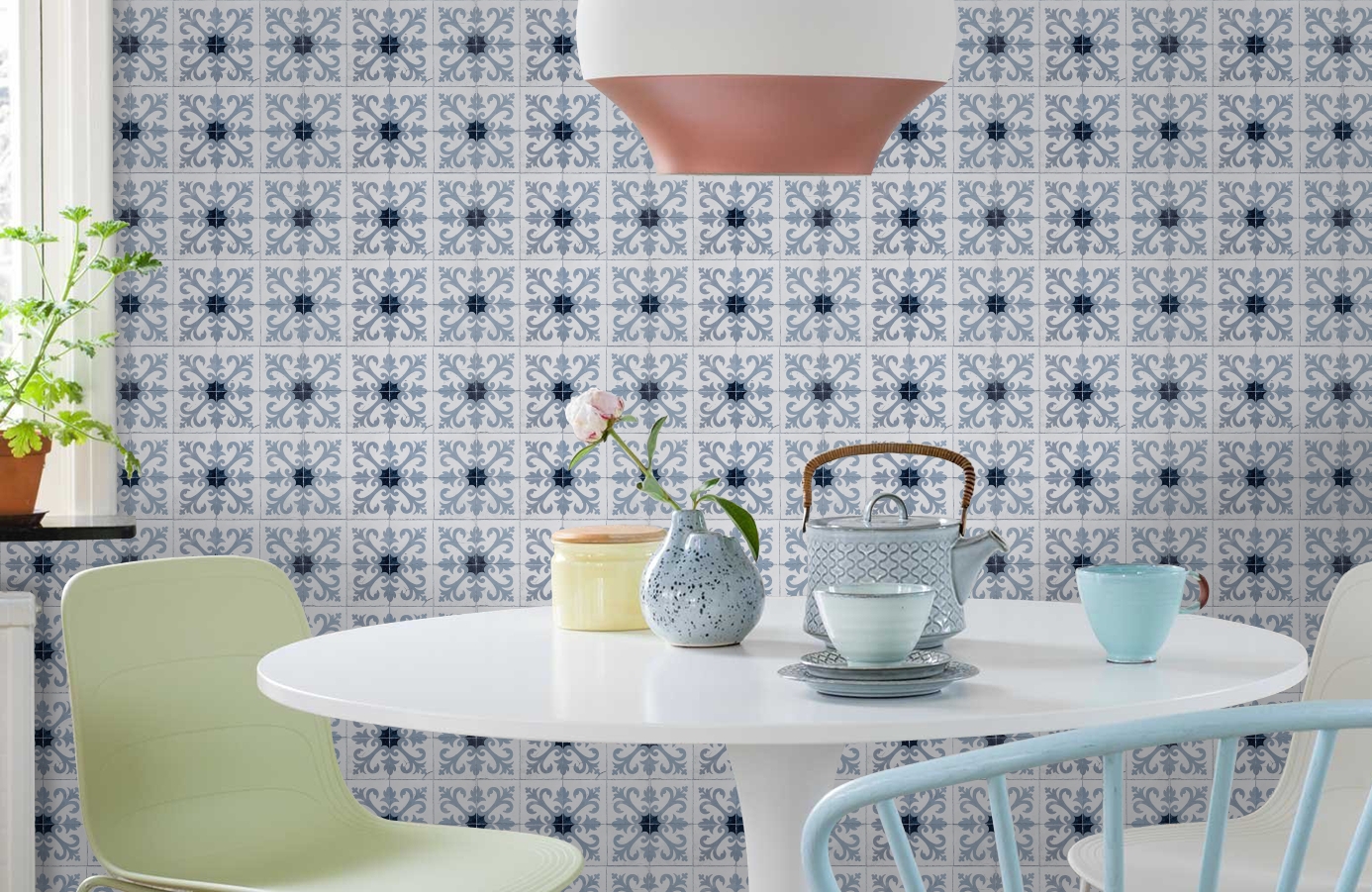 Обои 3000014 фото в интерьере кухни