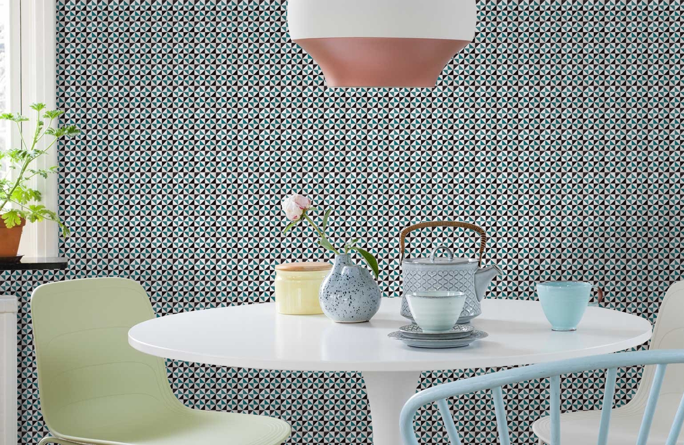 Обои 3000016 фото в интерьере кухни