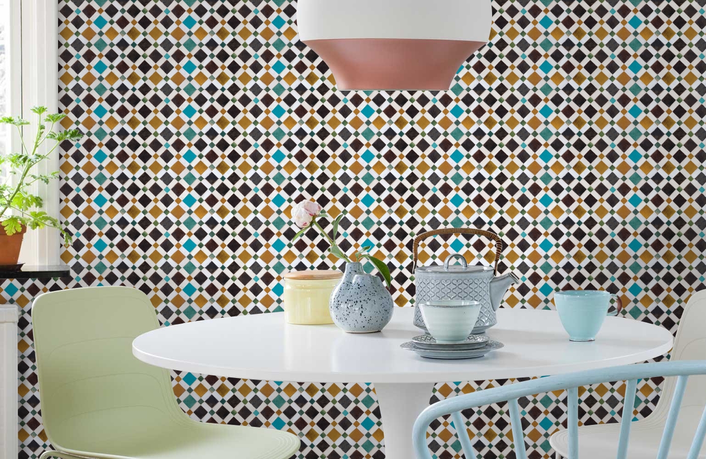 Обои 3000033 фото в интерьере кухни