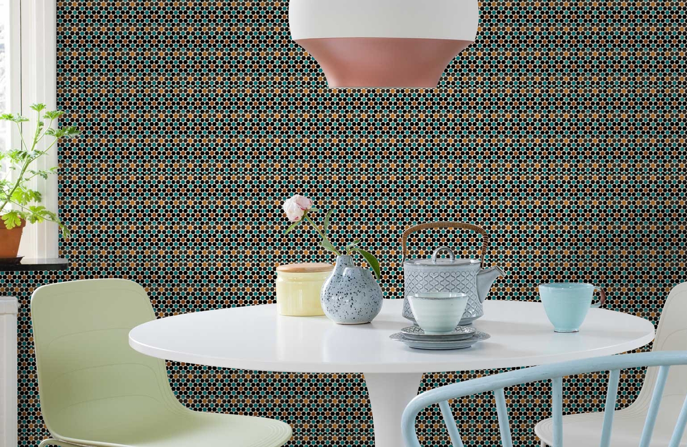 Обои 3000034 фото в интерьере кухни