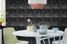 Обои 374 NOIR фото в интерьере кухни превью