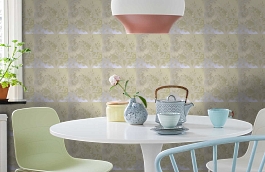 Обои 464 BLANC фото в интерьере кухни превью