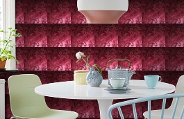 Обои 486 BORDEAUX фото в интерьере кухни превью