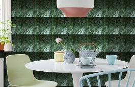 Обои 486 VERT фото в интерьере кухни превью