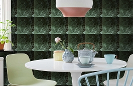 Обои 564 VERT фото в интерьере кухни превью