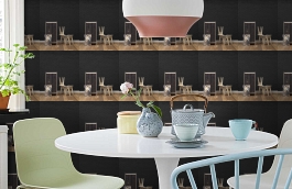 Обои PHE-17 фото в интерьере кухни превью