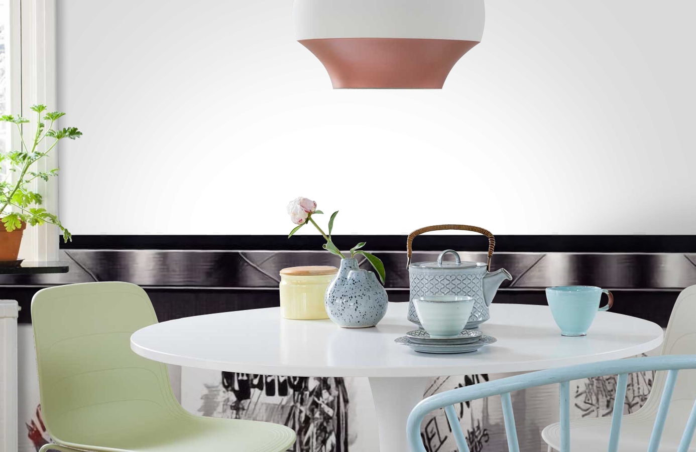 Обои SL 14 605 1,40*5 фото в интерьере кухни Обои SL 14 605 1,40*5 фото в интерьере кухни