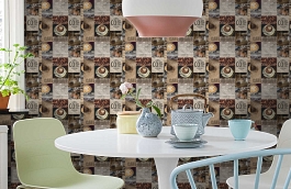 Обои 665101 фото в интерьере кухни превью