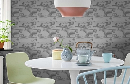 Обои Ark Parchment фото в интерьере кухни превью