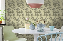 Обои Ark Sand фото в интерьере кухни превью