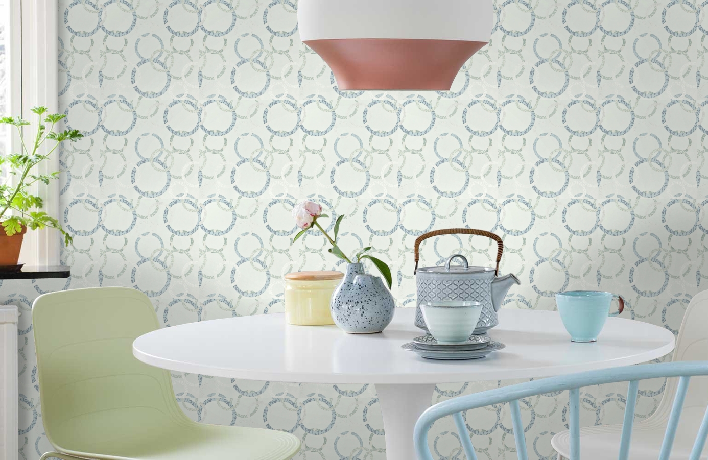 Обои PW78019-5 фото в интерьере кухни