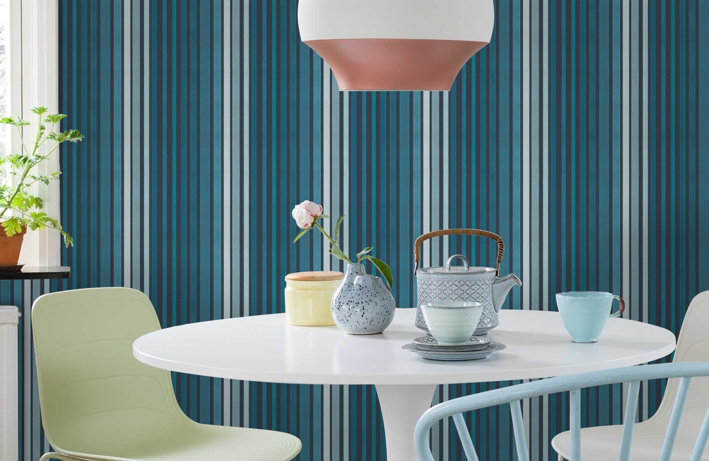 Обои 110/9042 фото в интерьере кухни