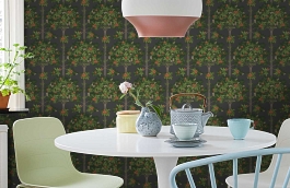 Обои 117-1003 фото в интерьере кухни превью