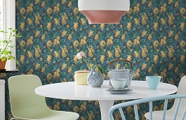 Обои 117-6019 фото в интерьере кухни превью