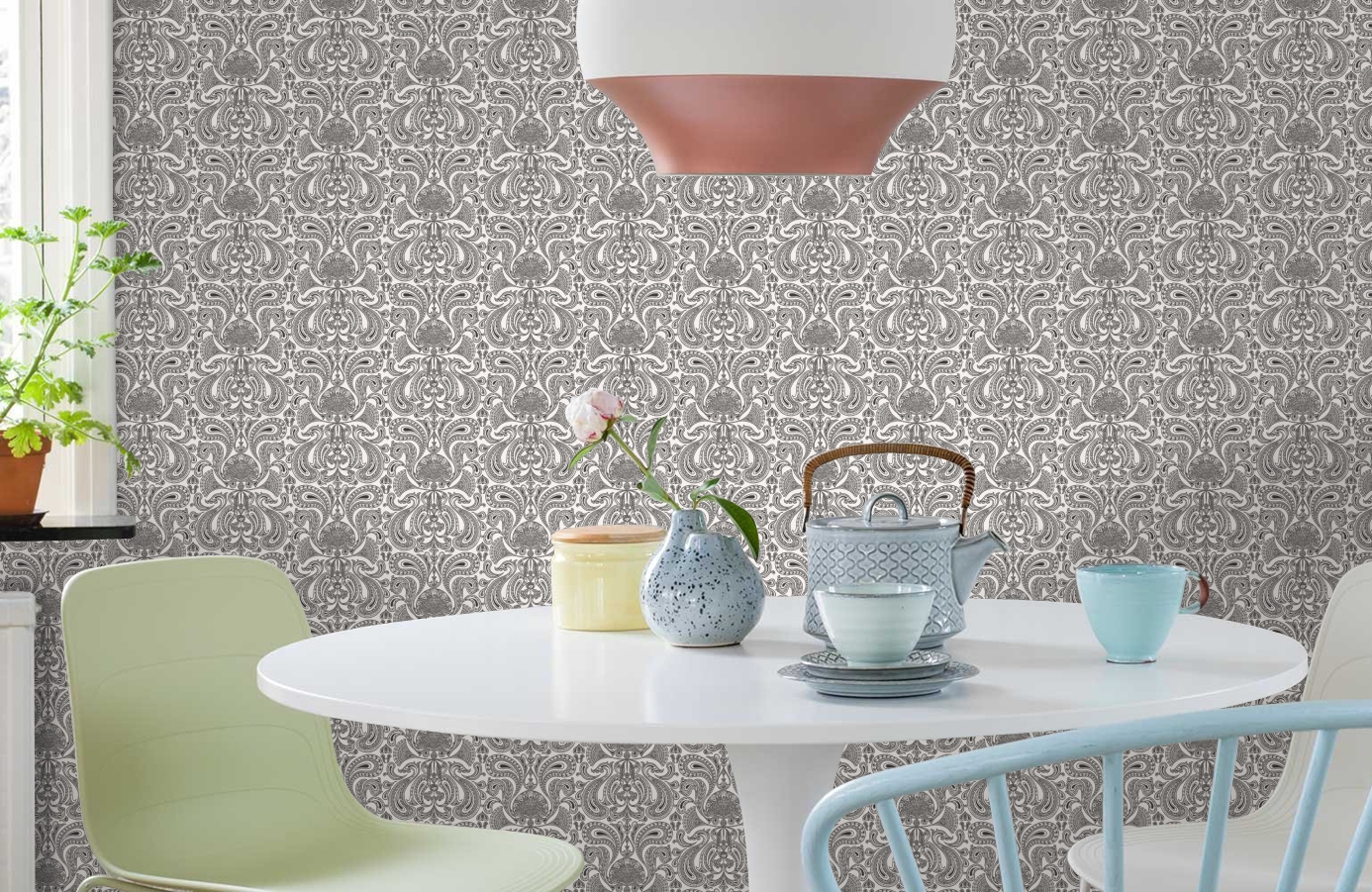 Обои 66/1004 фото в интерьере кухни