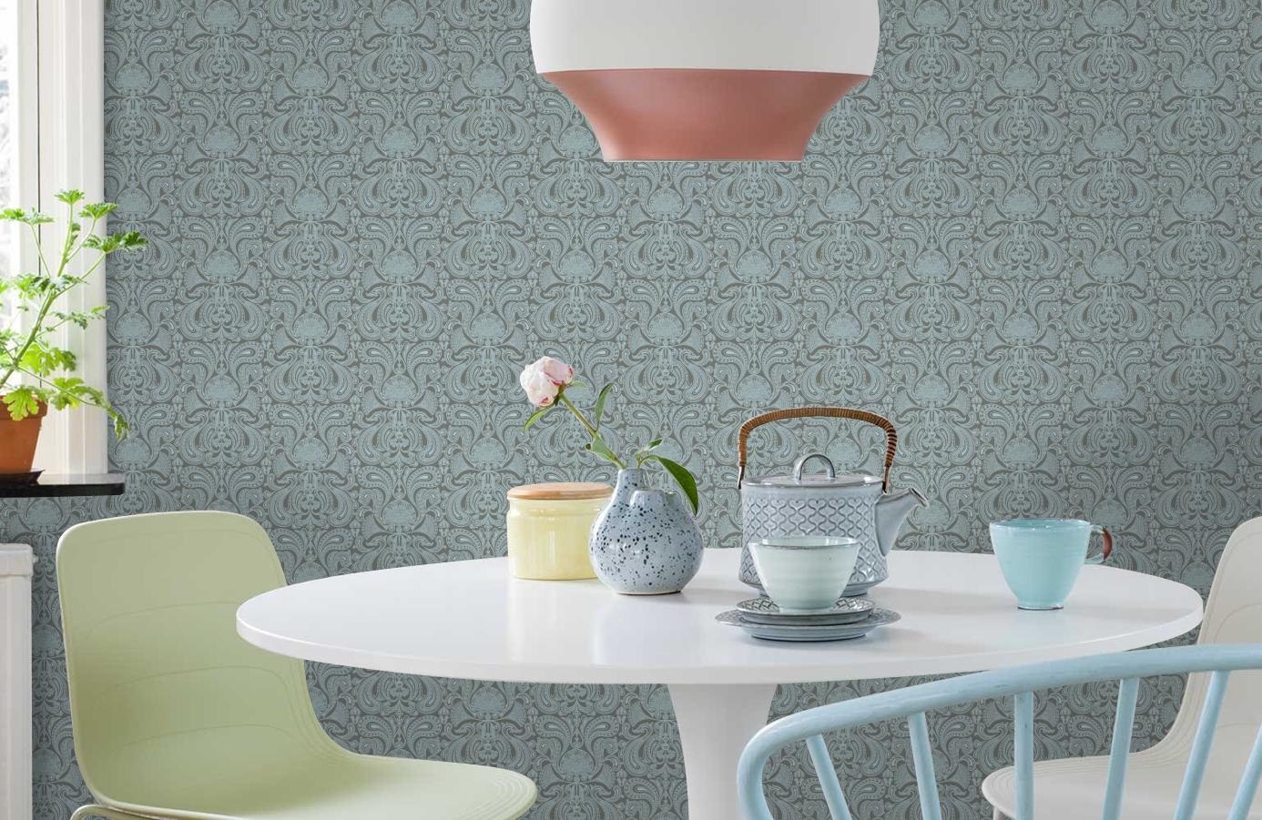 Обои 66/1005 фото в интерьере кухни