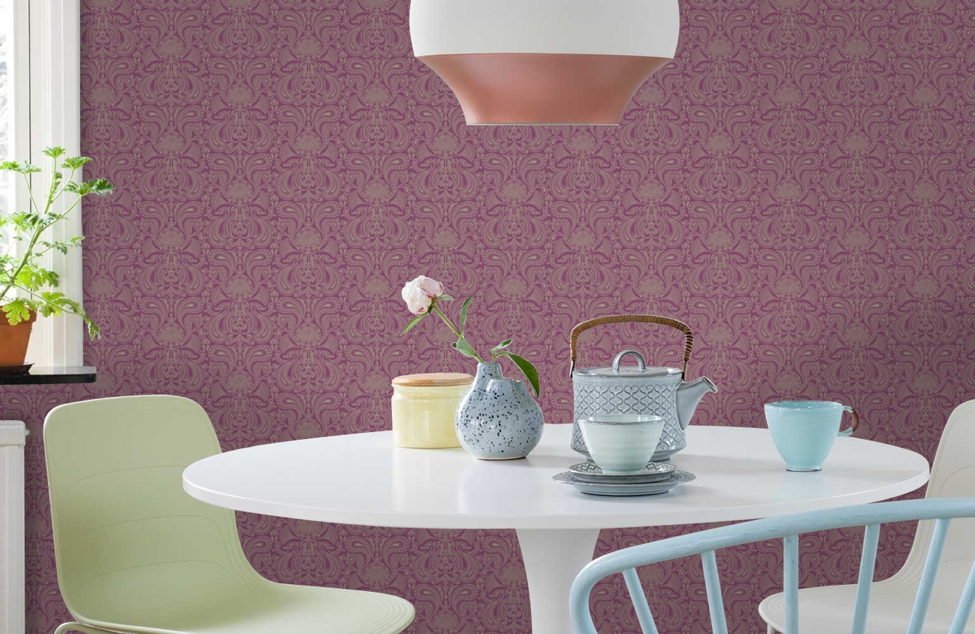 Обои 66/1007 фото в интерьере кухни