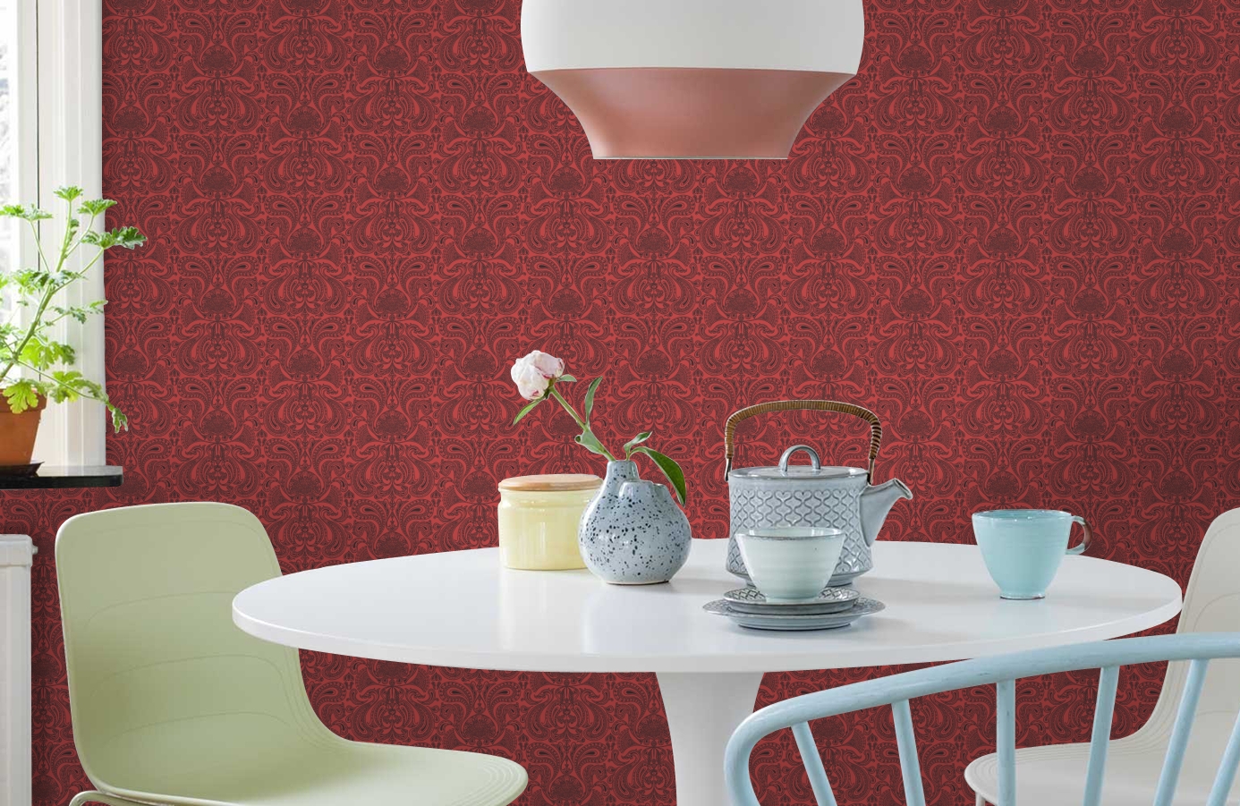 Обои 66/1008 фото в интерьере кухни