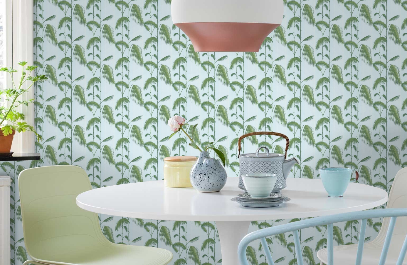 Обои 66/2010 фото в интерьере кухни