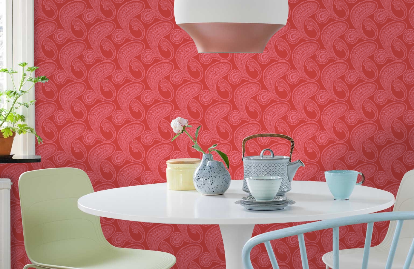 Обои 66/5041 фото в интерьере кухни