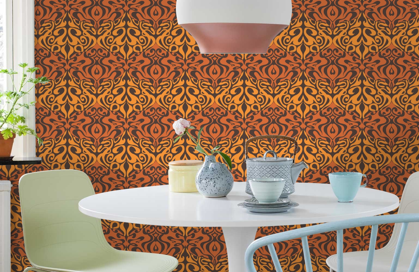 Обои 69/7126 фото в интерьере кухни