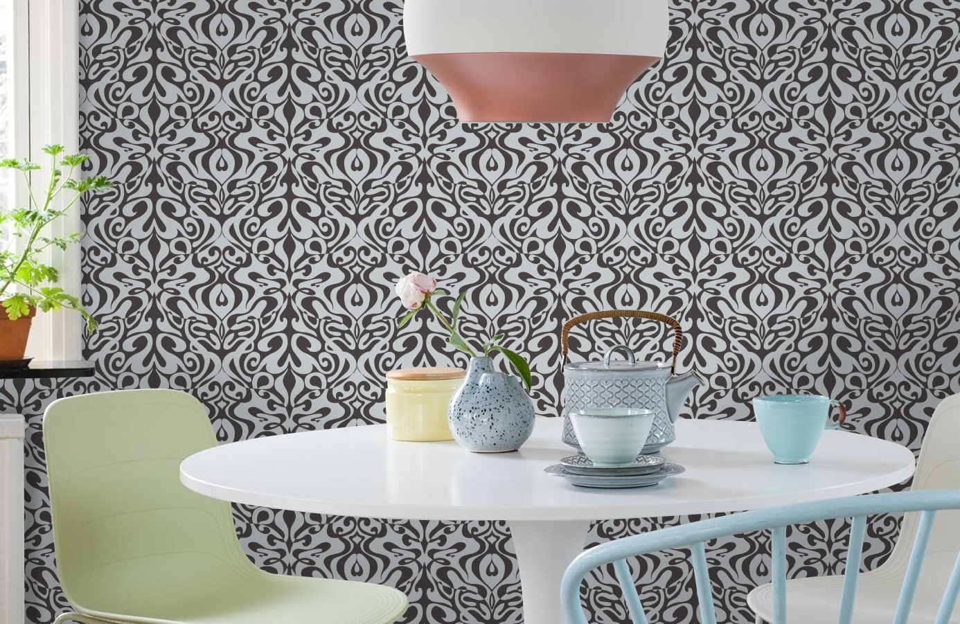 Обои 69/7127 фото в интерьере кухни