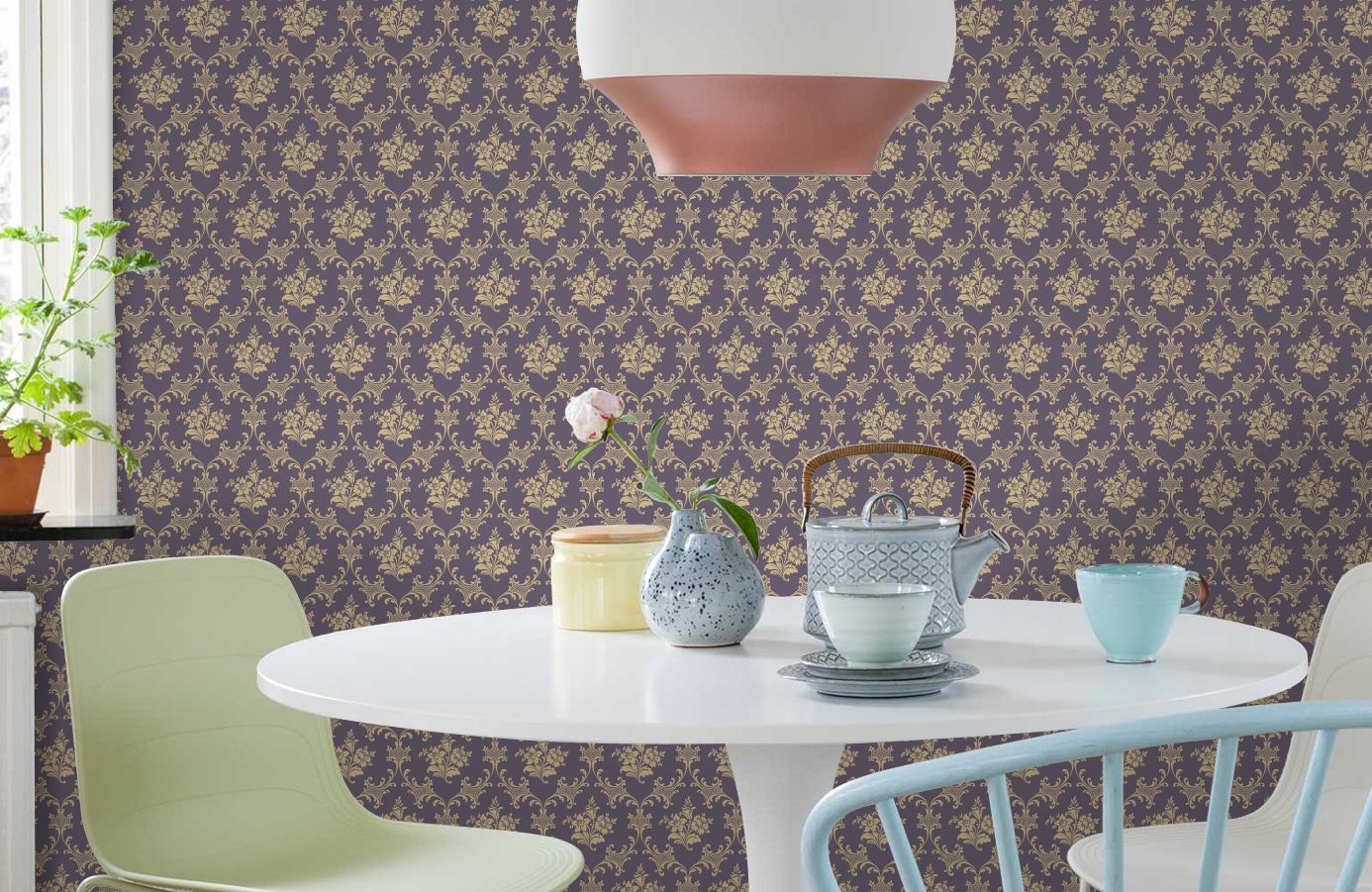 Обои 81/14060 фото в интерьере кухни