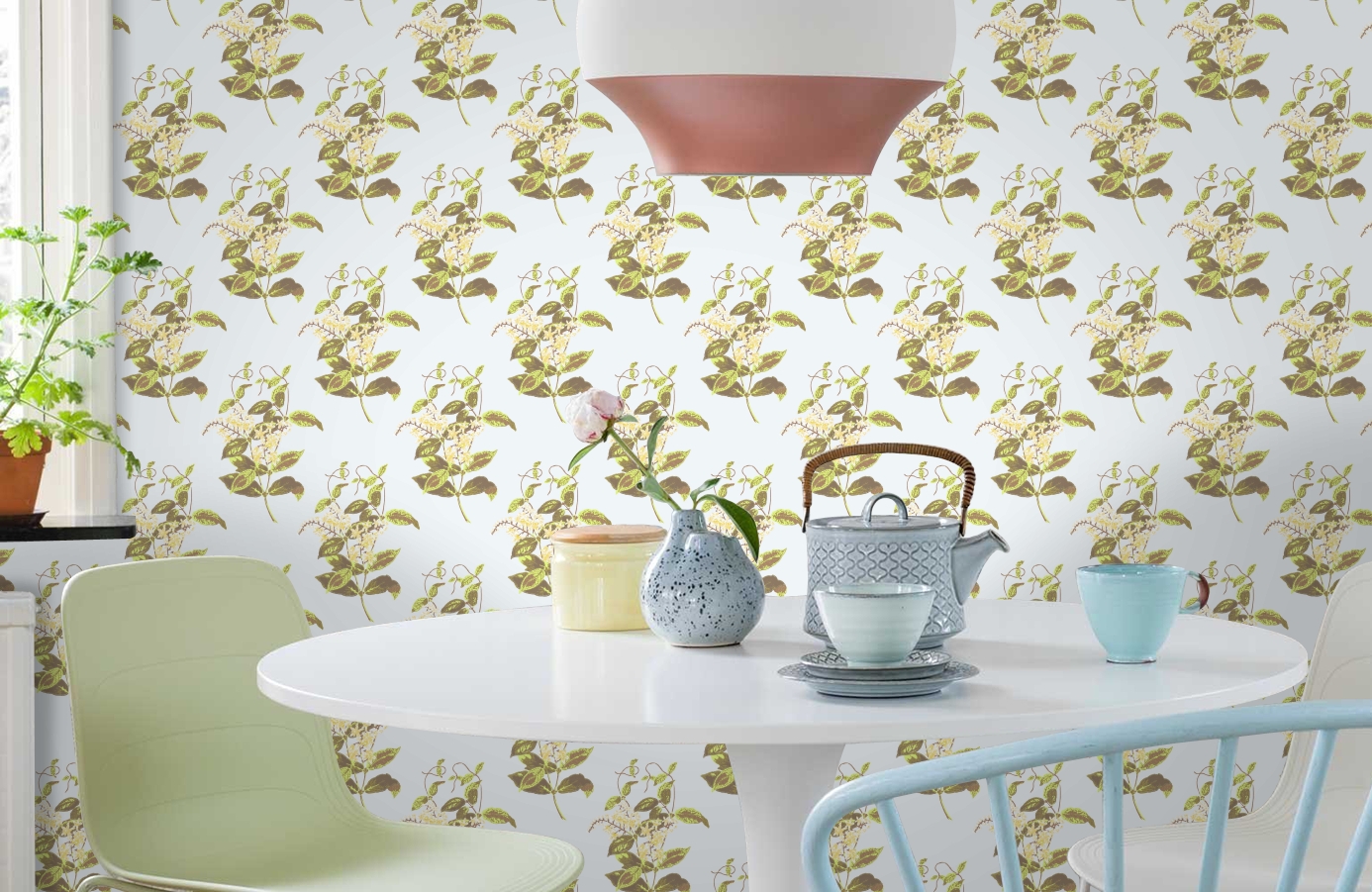 Обои 81/6023 фото в интерьере кухни