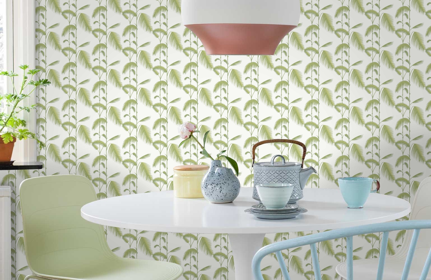 Обои 95-1009 фото в интерьере кухни