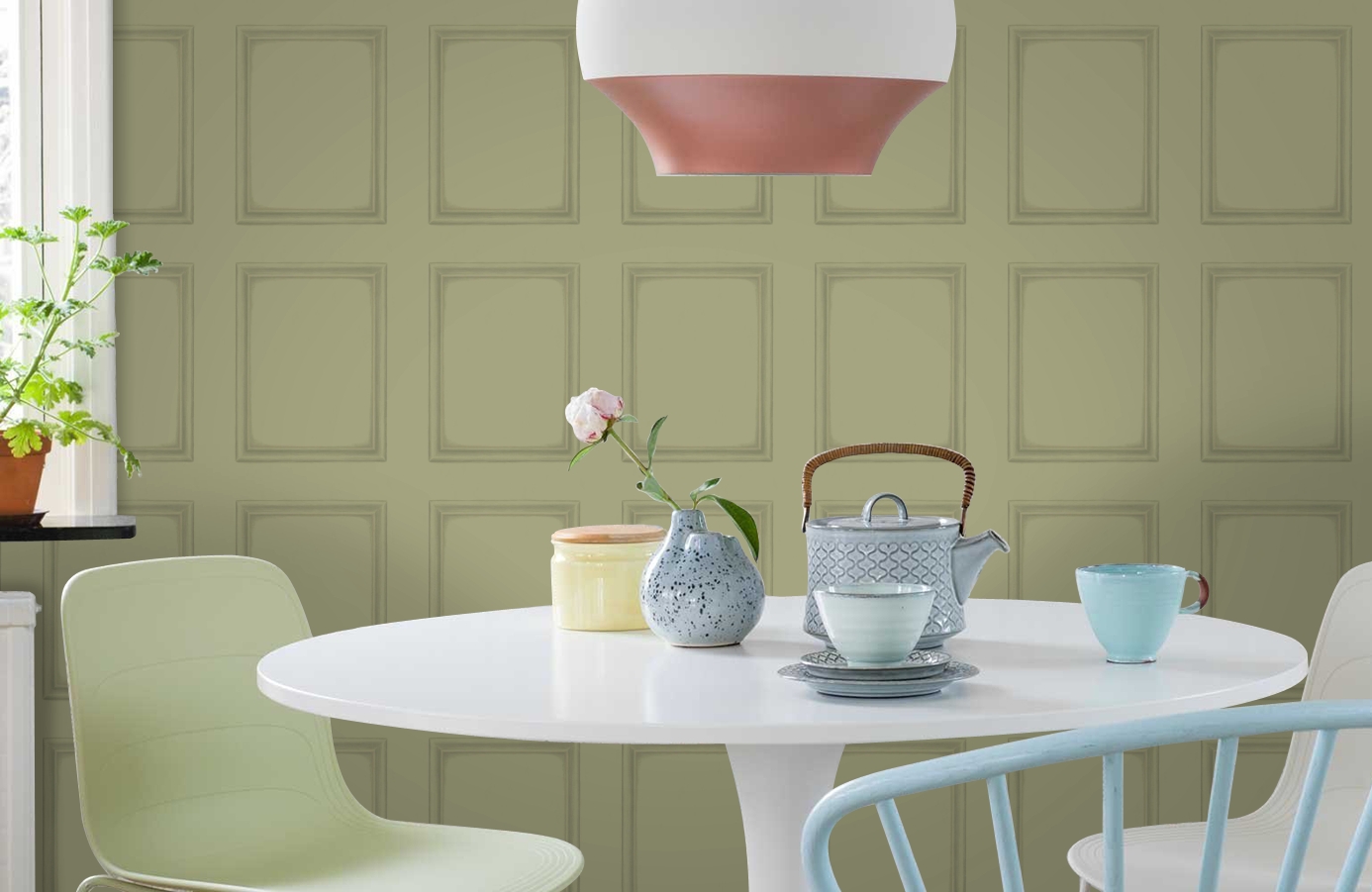 Обои 98/7029 фото в интерьере кухни