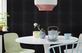 Обои Amesa 26-Charcoal фото в интерьере кухни превью