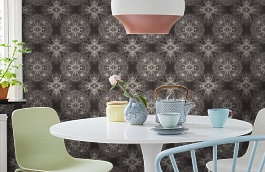 Обои Antique Lace Wallpaper La фото в интерьере кухни превью