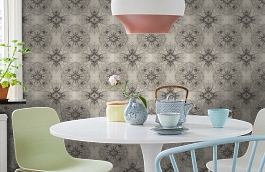 Обои Antique Lace Wallpaper Va фото в интерьере кухни превью