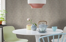 Обои Blossom Wallpaper Linen 8 фото в интерьере кухни превью