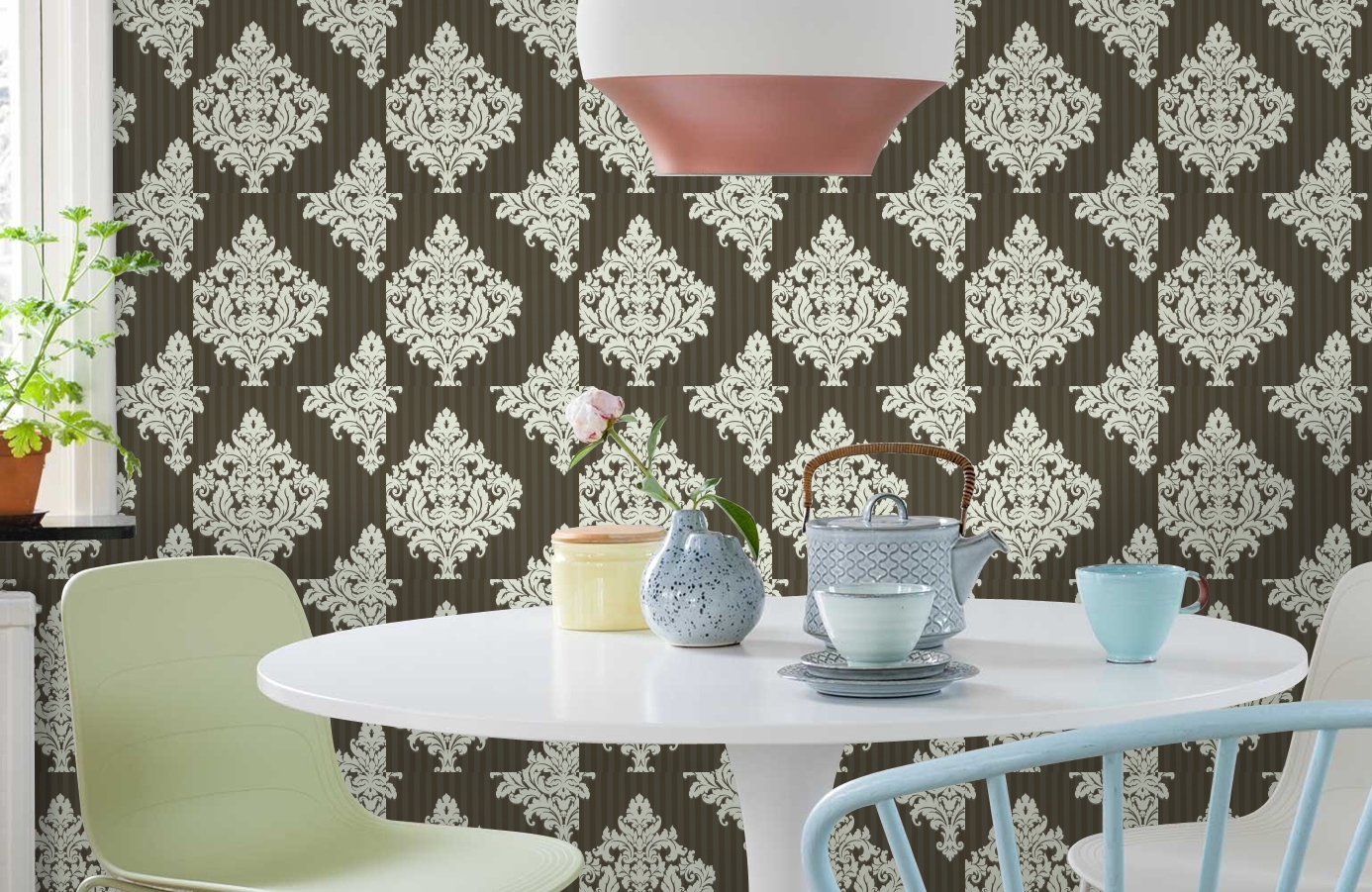 Обои CCE130095 фото в интерьере кухни