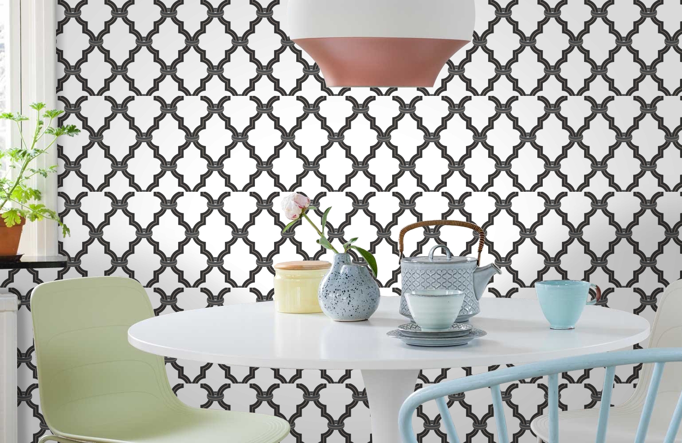 Обои CCE130132 фото в интерьере кухни