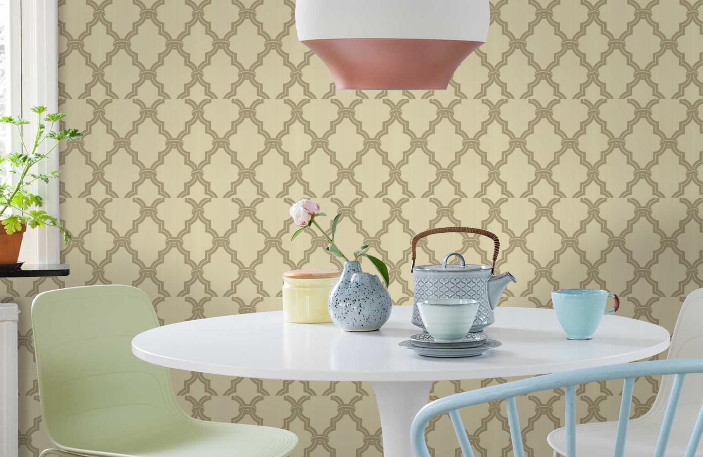 Обои CCE130136 фото в интерьере кухни