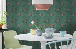 Обои Emerald 342 фото в интерьере кухни превью