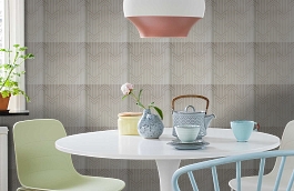 Обои Limelight Wallpaper Pearl фото в интерьере кухни превью