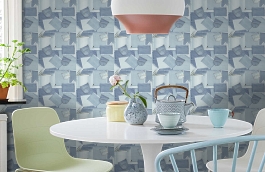 Обои Patchwork Cowboy 37-Denim фото в интерьере кухни превью