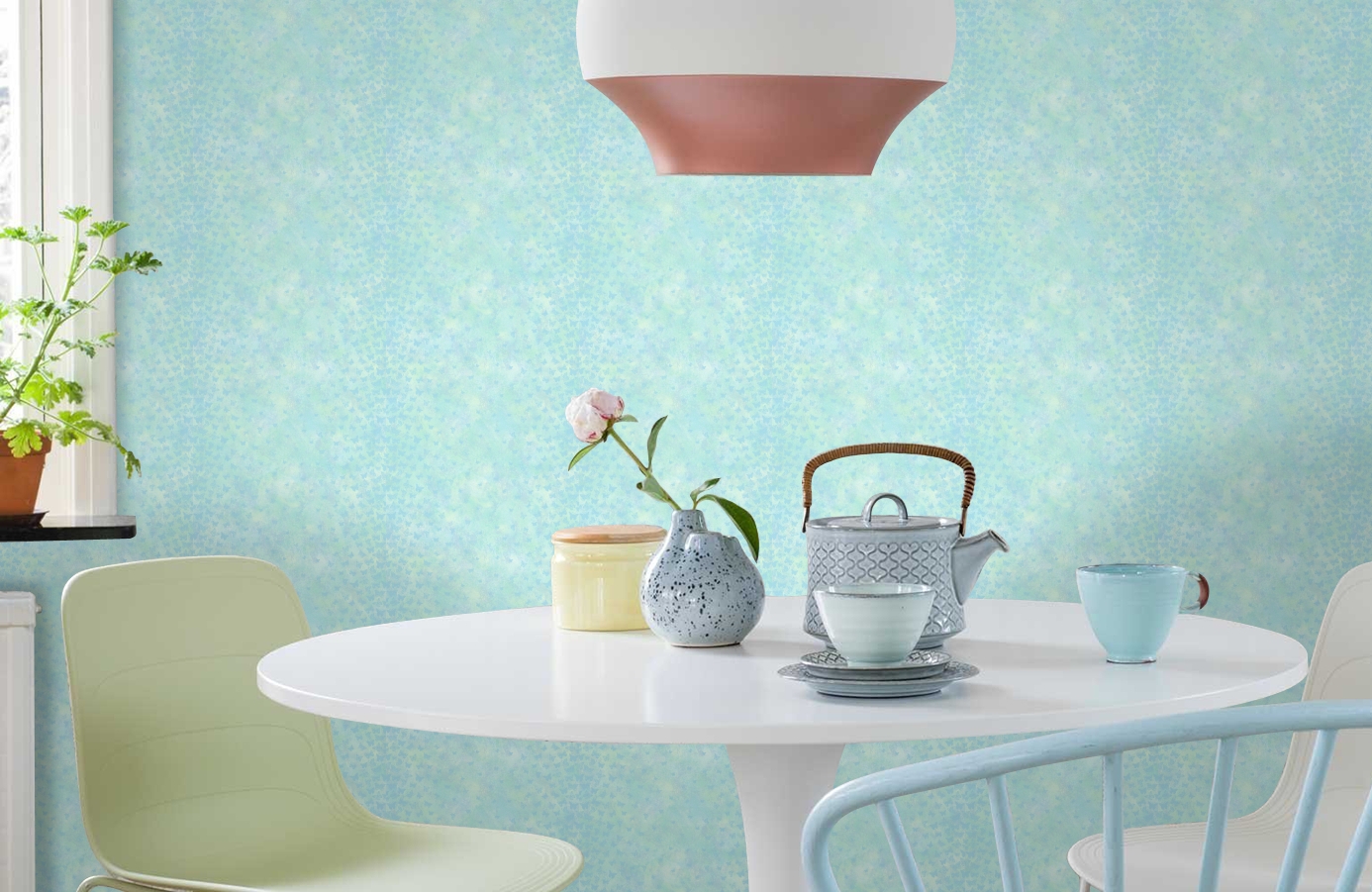 Обои TOT47251 фото в интерьере кухни