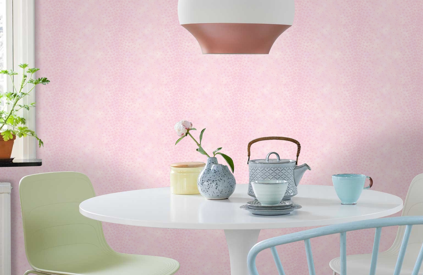 Обои TOT47252 фото в интерьере кухни