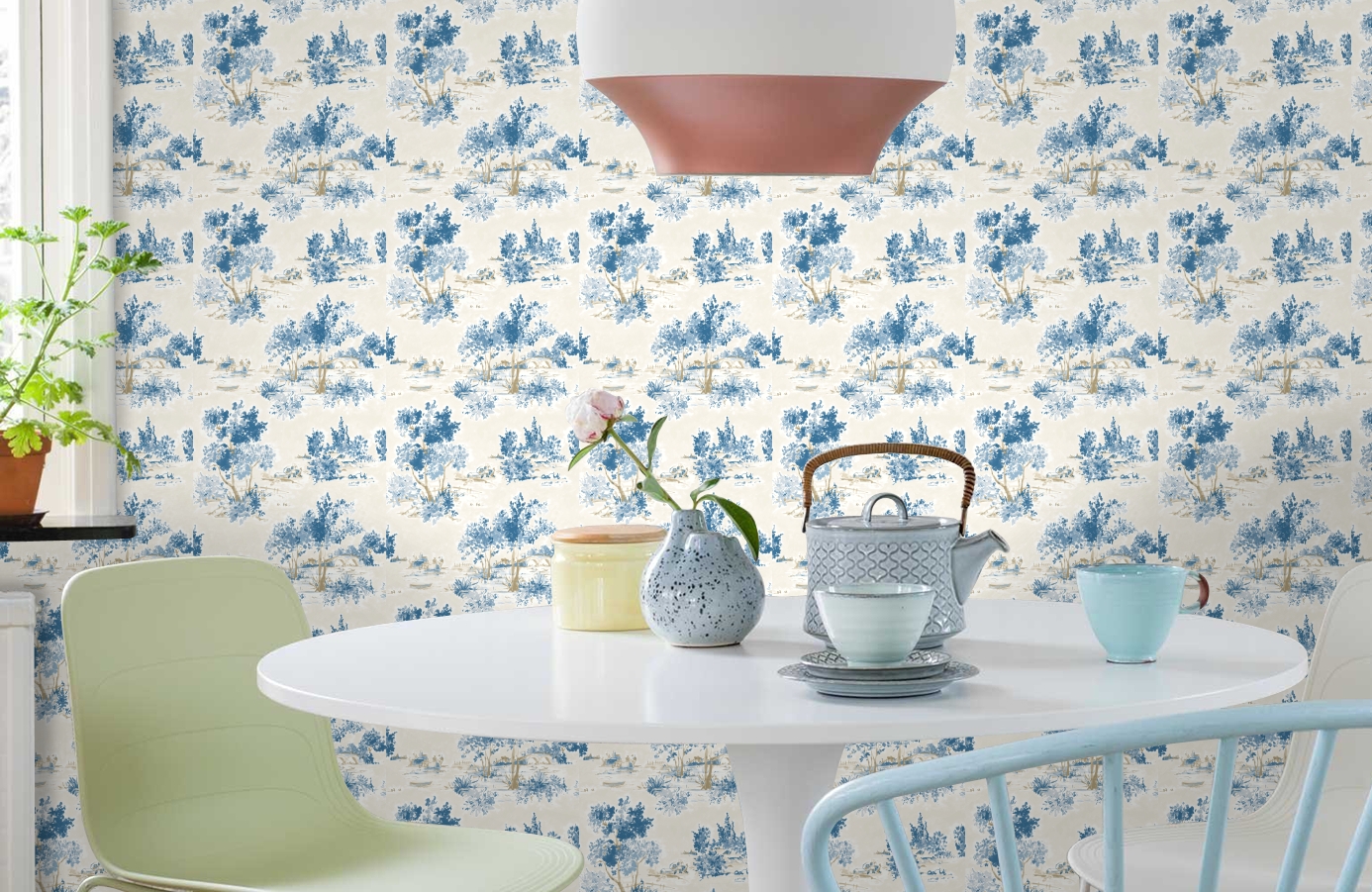 Обои 2665-22052 фото в интерьере кухни